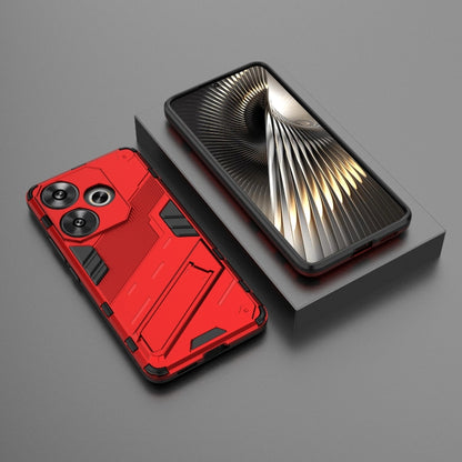 For Xiaomi Redmi Turbo 3 5G Punk Armor 2 in 1 PC + TPU Phone Case with Holder(Red) - Xiaomi Cases by PMC Jewellery | Online Shopping South Africa | PMC Jewellery | Buy Now Pay Later Mobicred