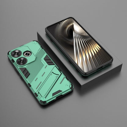 For Xiaomi Redmi Turbo 3 5G Punk Armor 2 in 1 PC + TPU Phone Case with Holder(Green) - Xiaomi Cases by PMC Jewellery | Online Shopping South Africa | PMC Jewellery | Buy Now Pay Later Mobicred