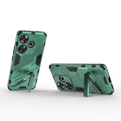 For Xiaomi Redmi Turbo 3 5G Punk Armor 2 in 1 PC + TPU Phone Case with Holder(Green) - Xiaomi Cases by PMC Jewellery | Online Shopping South Africa | PMC Jewellery | Buy Now Pay Later Mobicred