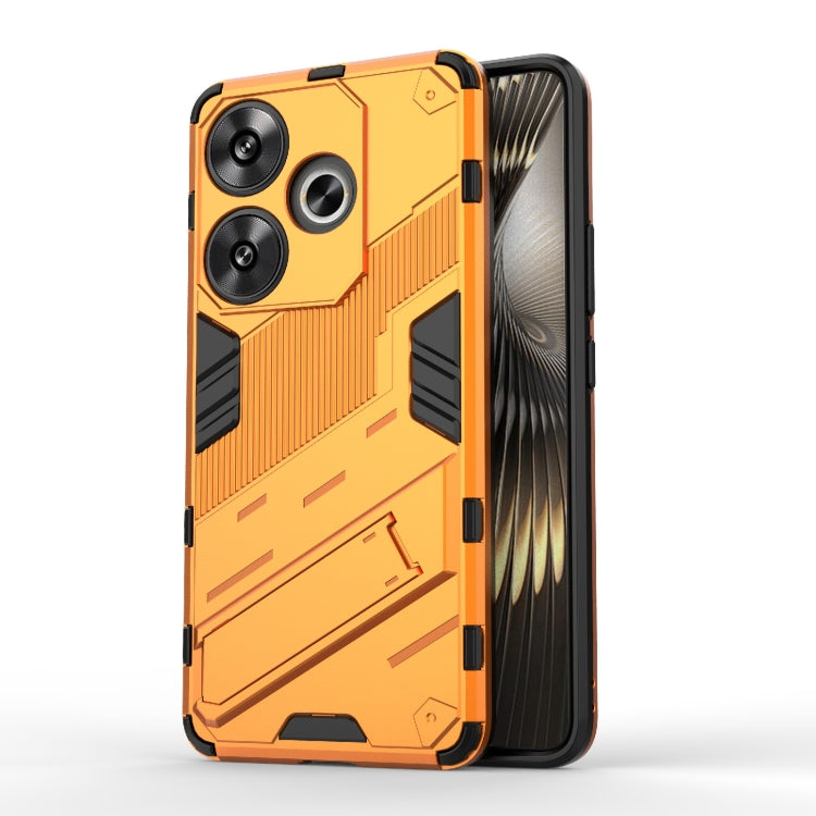 For Xiaomi Redmi Turbo 3 5G Punk Armor 2 in 1 PC + TPU Phone Case with Holder(Orange) - Xiaomi Cases by PMC Jewellery | Online Shopping South Africa | PMC Jewellery | Buy Now Pay Later Mobicred