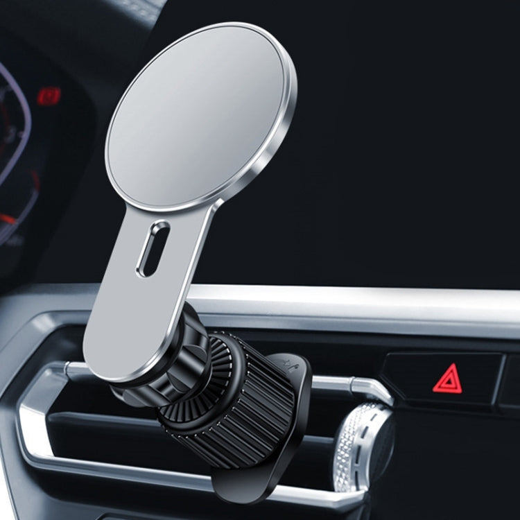 360 Degree Rotating Car Air Outlet Magnetic Phone Holder(Silver) - Car Holders by PMC Jewellery | Online Shopping South Africa | PMC Jewellery | Buy Now Pay Later Mobicred