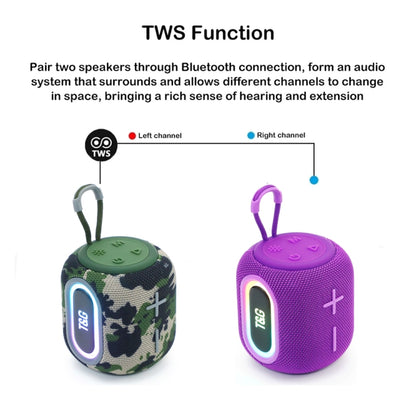 T&G TG664 LED Portable Subwoofer Wireless Bluetooth Speaker(Blue) - Desktop Speaker by T&G | Online Shopping South Africa | PMC Jewellery | Buy Now Pay Later Mobicred