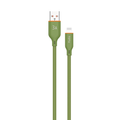 TOTU CB-6-L 15W USB to 8 Pin Silicone Data Cable, Length: 1m(Green) - Normal Style Cable by TOTUDESIGN | Online Shopping South Africa | PMC Jewellery | Buy Now Pay Later Mobicred