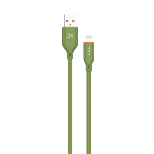 TOTU CB-6-L 15W USB to 8 Pin Silicone Data Cable, Length: 1m(Green) - Normal Style Cable by TOTUDESIGN | Online Shopping South Africa | PMC Jewellery | Buy Now Pay Later Mobicred