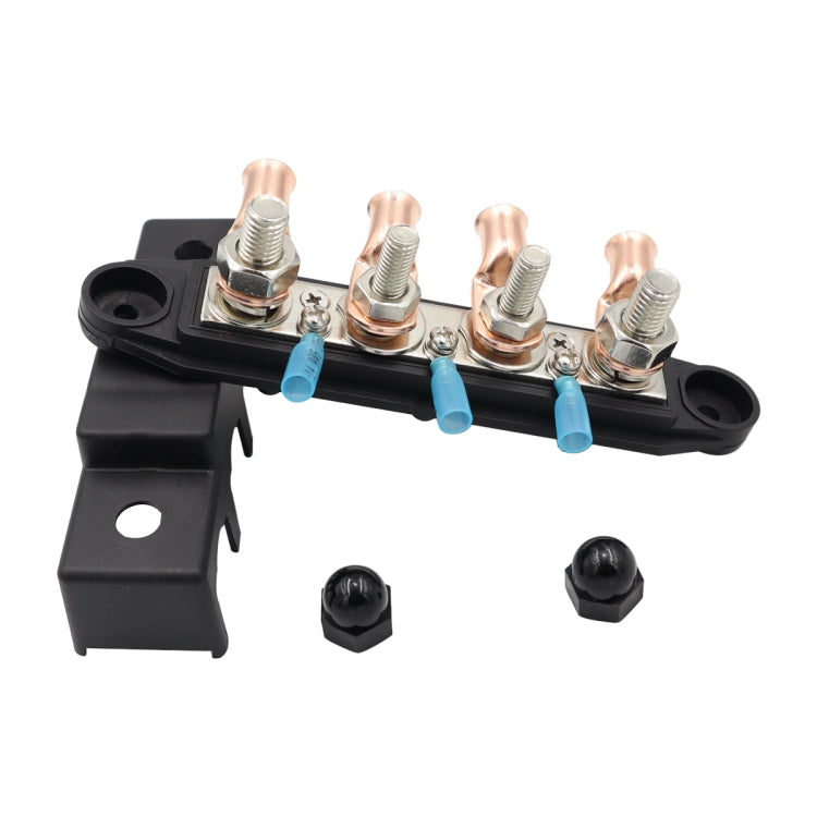 CP-4017 M10+M8 Power Distribution Block Terminal Studs with Terminals(Black) - Booster Cable & Clip by PMC Jewellery | Online Shopping South Africa | PMC Jewellery | Buy Now Pay Later Mobicred