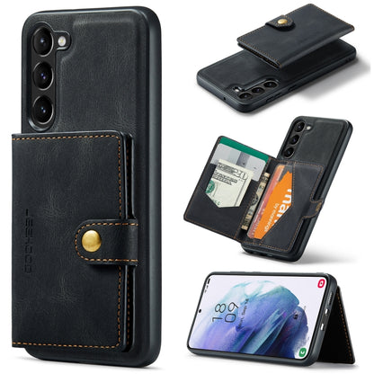 For Samsung Galaxy S24 5G JEEHOOD J01 Retro Magnetic Detachable Wallet Phone Case(Black) - Galaxy S24 5G Cases by JEEHOOD | Online Shopping South Africa | PMC Jewellery | Buy Now Pay Later Mobicred