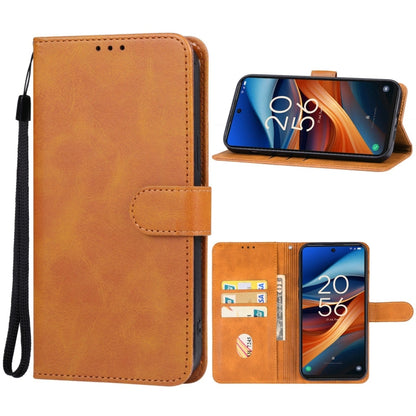 For TCL 50 XL 5G Leather Phone Case(Brown) - More Brand by PMC Jewellery | Online Shopping South Africa | PMC Jewellery | Buy Now Pay Later Mobicred