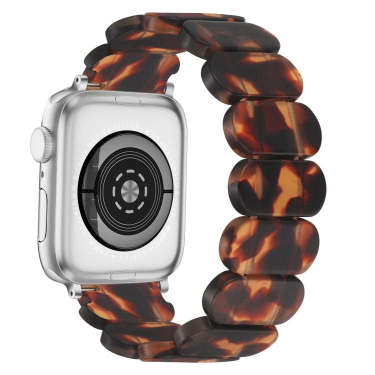 For Apple Watch Series 2 42mm Stretch Rope Resin Watch Band(Tortoiseshell) - Watch Bands by PMC Jewellery | Online Shopping South Africa | PMC Jewellery