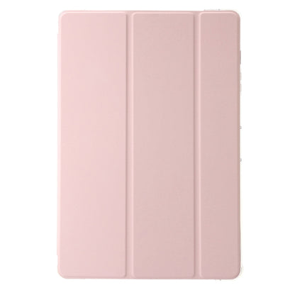 For Huawei Matepad 11 Pro 2024 Clear Acrylic 3-Fold Leather Tablet Case(Pink) - Huawei by PMC Jewellery | Online Shopping South Africa | PMC Jewellery | Buy Now Pay Later Mobicred