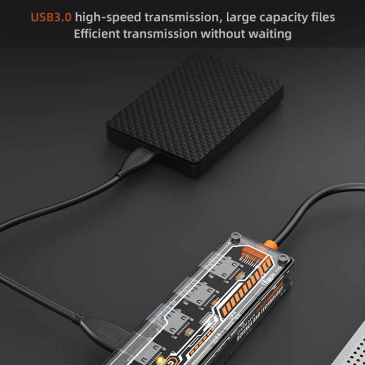 SW4U-C 5 in 1 Type-C to Type-C + 4 x USB3.0 HUB Docking Station(Grey) - USB HUB by PMC Jewellery | Online Shopping South Africa | PMC Jewellery | Buy Now Pay Later Mobicred