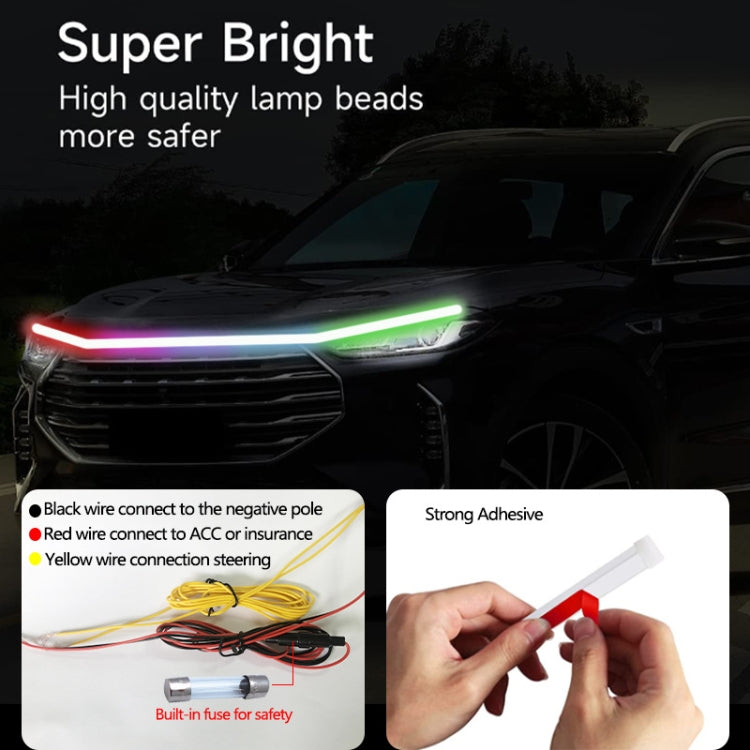 Car Startup Scan Through Hood LED Daytime Running Atmosphere Light, APP Control, Length:1.8m(Symphony) - Running Lights by PMC Jewellery | Online Shopping South Africa | PMC Jewellery | Buy Now Pay Later Mobicred