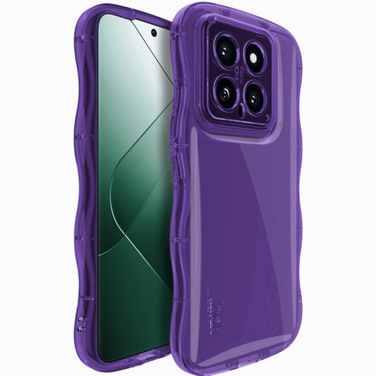 For Xiaomi 14 5G IMAK Wave Bubble Soft Shockproof Phone Case(Purple) - 14 Cases by imak | Online Shopping South Africa | PMC Jewellery | Buy Now Pay Later Mobicred