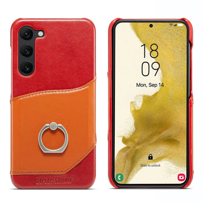 For Samsung Galaxy S24+ 5G Fierre Shann Oil Wax Texture Genuine Leather Back Phone Case(Red) - Galaxy S24+ 5G Cases by FIERRE SHANN | Online Shopping South Africa | PMC Jewellery | Buy Now Pay Later Mobicred