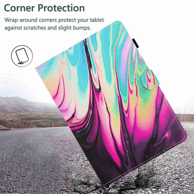 For 10 inch Universal Marble Pattern Stitching Leather Tablet Case(Rose Blue) - 10 - 11 inch by PMC TechLife | Online Shopping South Africa | PMC TechLife | Buy Now Pay Later Mobicred