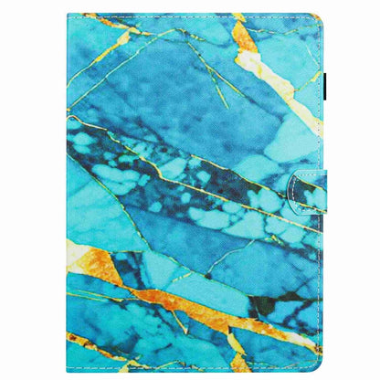 For iPad 11 Pro 2024 / 2020 / Air 4 10.9 Marble Pattern Stitching Smart Leather Tablet Case(Gold Blue) - iPad Air (2022) / (2020) 10.9 Cases by PMC Jewellery | Online Shopping South Africa | PMC Jewellery | Buy Now Pay Later Mobicred