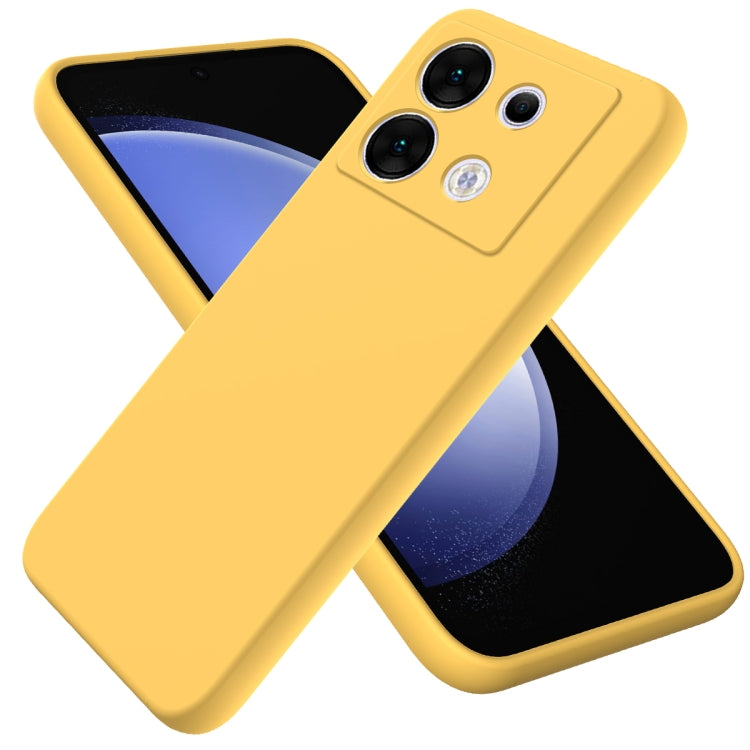 For Infinix Zero 30 5G Solid Color Liquid Silicone Dropproof Full Coverage Protective Case(Yellow) - Infinix Cases by PMC Jewellery | Online Shopping South Africa | PMC Jewellery | Buy Now Pay Later Mobicred