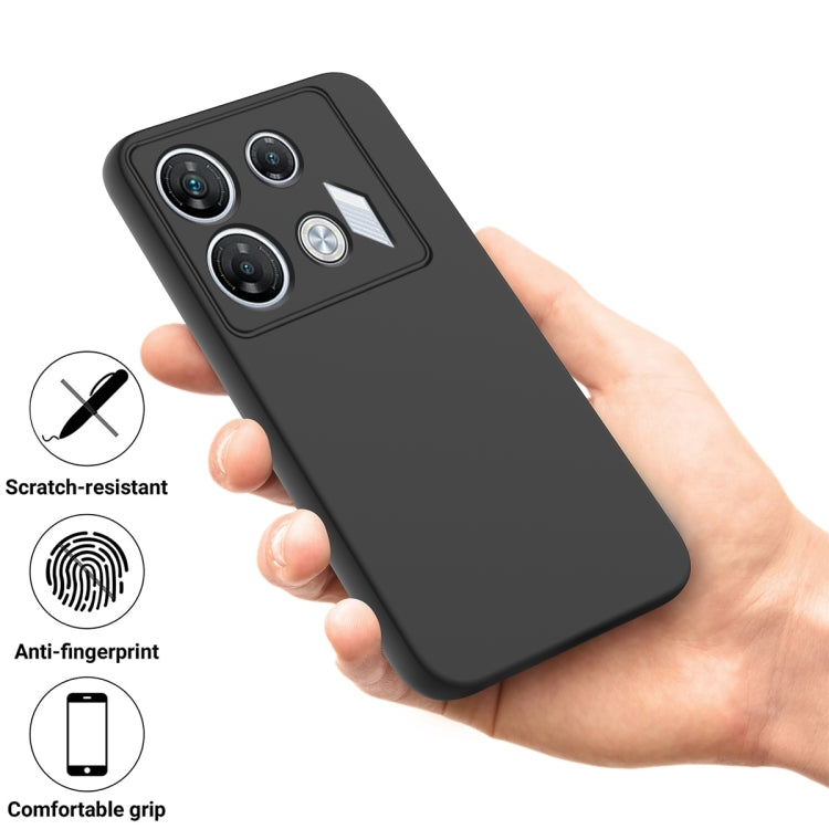 For Infinix GT 10 Pro Solid Color Liquid Silicone Dropproof Full Coverage Protective Case(Black) - Infinix Cases by PMC TechLife | Online Shopping South Africa | PMC TechLife | Buy Now Pay Later Mobicred