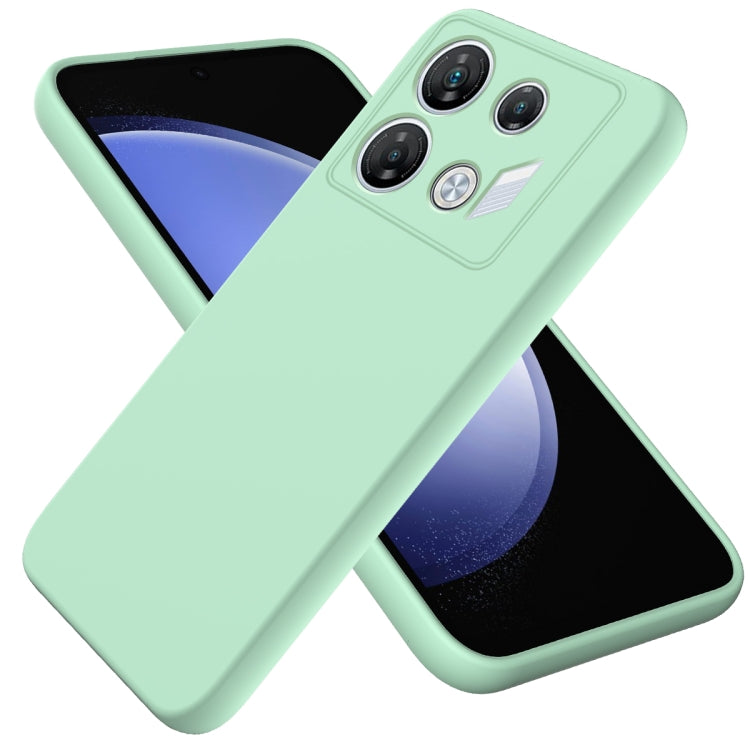 For Infinix GT 10 Pro Solid Color Liquid Silicone Dropproof Full Coverage Protective Case(Green) - Infinix Cases by PMC Jewellery | Online Shopping South Africa | PMC Jewellery | Buy Now Pay Later Mobicred