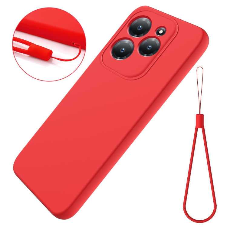 For Infinix Hot 40/Hot 40 Pro Solid Color Liquid Silicone Dropproof Full Coverage Protective Case(Red) - Infinix Cases by PMC Jewellery | Online Shopping South Africa | PMC Jewellery | Buy Now Pay Later Mobicred