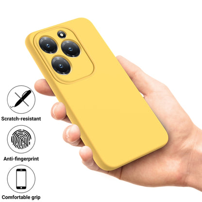 For Infinix Hot 40/Hot 40 Pro Solid Color Liquid Silicone Dropproof Full Coverage Protective Case(Yellow) - Infinix Cases by PMC Jewellery | Online Shopping South Africa | PMC Jewellery | Buy Now Pay Later Mobicred