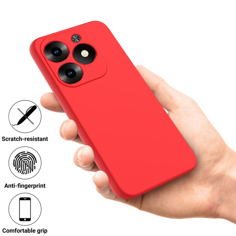 For Infinix Hot 40i Solid Color Liquid Silicone Dropproof Full Coverage Protective Case(Red) - Infinix Cases by PMC Jewellery | Online Shopping South Africa | PMC Jewellery | Buy Now Pay Later Mobicred