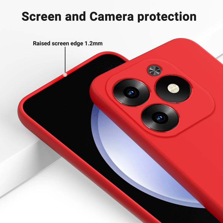 For Infinix Hot 40i Solid Color Liquid Silicone Dropproof Full Coverage Protective Case(Red) - Infinix Cases by PMC Jewellery | Online Shopping South Africa | PMC Jewellery | Buy Now Pay Later Mobicred