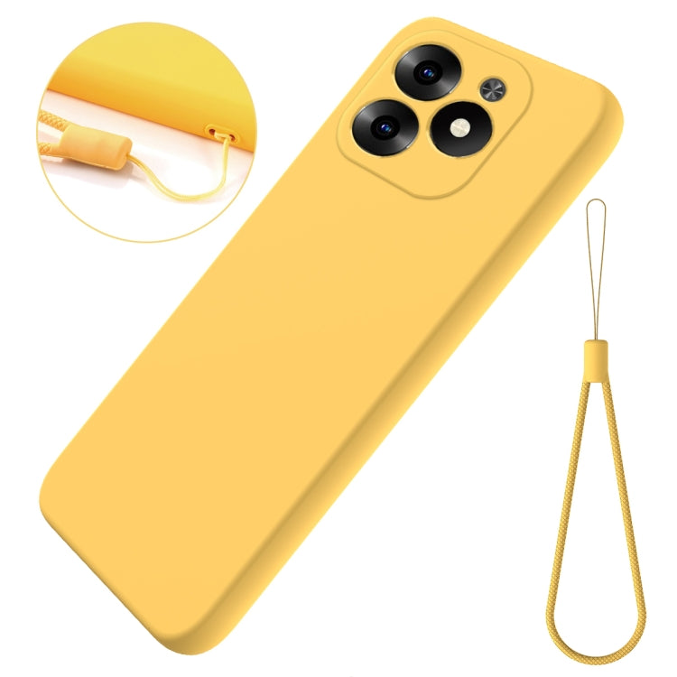 For Infinix Hot 40i Solid Color Liquid Silicone Dropproof Full Coverage Protective Case(Yellow) - Infinix Cases by PMC Jewellery | Online Shopping South Africa | PMC Jewellery | Buy Now Pay Later Mobicred