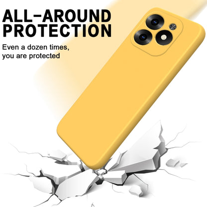 For Infinix Hot 40i Solid Color Liquid Silicone Dropproof Full Coverage Protective Case(Yellow) - Infinix Cases by PMC Jewellery | Online Shopping South Africa | PMC Jewellery | Buy Now Pay Later Mobicred