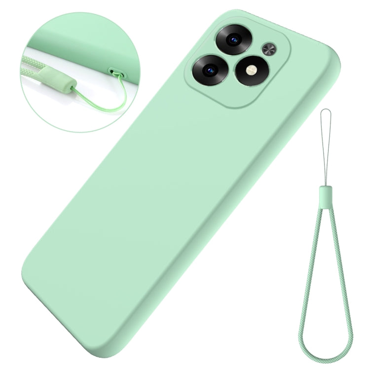 For Infinix Hot 40i Solid Color Liquid Silicone Dropproof Full Coverage Protective Case(Green) - Infinix Cases by PMC Jewellery | Online Shopping South Africa | PMC Jewellery | Buy Now Pay Later Mobicred