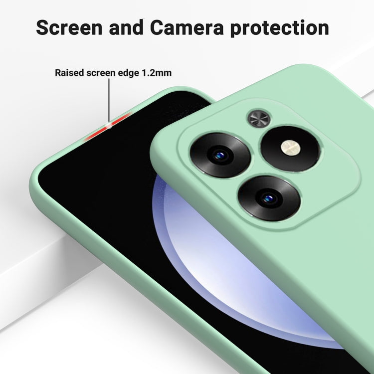 For Infinix Hot 40i Solid Color Liquid Silicone Dropproof Full Coverage Protective Case(Green) - Infinix Cases by PMC Jewellery | Online Shopping South Africa | PMC Jewellery | Buy Now Pay Later Mobicred