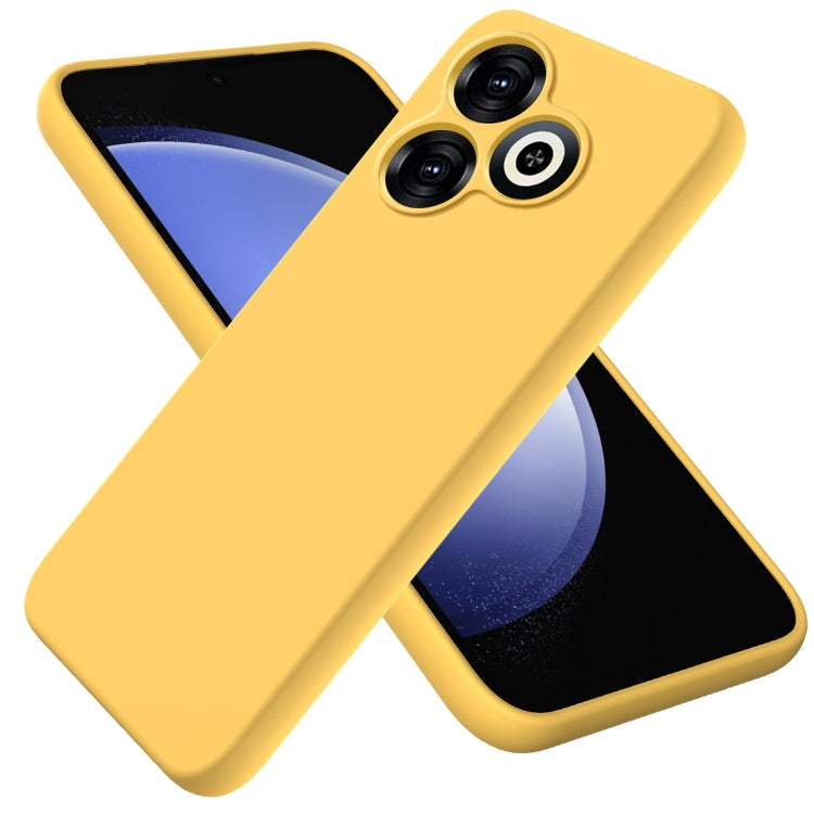 For Infinix Smart 8 Solid Color Liquid Silicone Dropproof Full Coverage Protective Case(Yellow) - Infinix Cases by PMC Jewellery | Online Shopping South Africa | PMC Jewellery | Buy Now Pay Later Mobicred