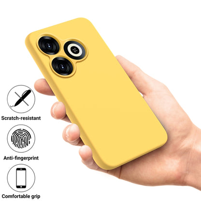 For Infinix Smart 8 Solid Color Liquid Silicone Dropproof Full Coverage Protective Case(Yellow) - Infinix Cases by PMC Jewellery | Online Shopping South Africa | PMC Jewellery | Buy Now Pay Later Mobicred