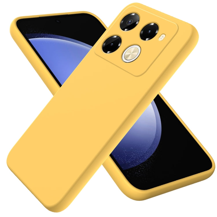 For Infinix Note 40 Pro 5G / 40 Pro+ 5G Solid Color Liquid Silicone Dropproof Full Coverage Protective Case(Yellow) - Infinix Cases by PMC Jewellery | Online Shopping South Africa | PMC Jewellery | Buy Now Pay Later Mobicred