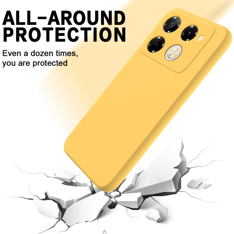 For Infinix Note 40 Pro 5G / 40 Pro+ 5G Solid Color Liquid Silicone Dropproof Full Coverage Protective Case(Yellow) - Infinix Cases by PMC Jewellery | Online Shopping South Africa | PMC Jewellery | Buy Now Pay Later Mobicred