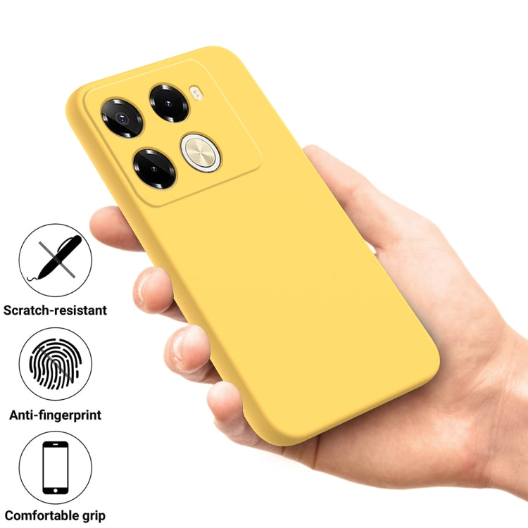 For Infinix Note 40 Pro 5G / 40 Pro+ 5G Solid Color Liquid Silicone Dropproof Full Coverage Protective Case(Yellow) - Infinix Cases by PMC Jewellery | Online Shopping South Africa | PMC Jewellery | Buy Now Pay Later Mobicred