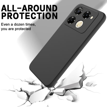 For Infinix Note 40 Pro 5G / 40 Pro+ 5G Solid Color Liquid Silicone Dropproof Full Coverage Protective Case(Black) - Infinix Cases by PMC Jewellery | Online Shopping South Africa | PMC Jewellery | Buy Now Pay Later Mobicred