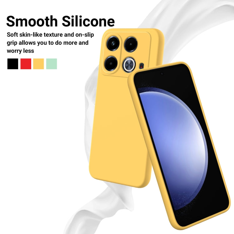 For Infinix Note 40 4G Solid Color Liquid Silicone Dropproof Full Coverage Protective Case(Yellow) - Infinix Cases by PMC TechLife | Online Shopping South Africa | PMC TechLife | Buy Now Pay Later Mobicred