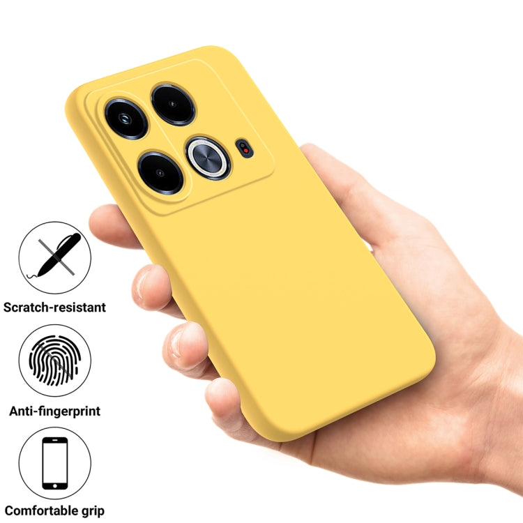 For Infinix Note 40 4G Solid Color Liquid Silicone Dropproof Full Coverage Protective Case(Yellow) - Infinix Cases by PMC TechLife | Online Shopping South Africa | PMC TechLife | Buy Now Pay Later Mobicred