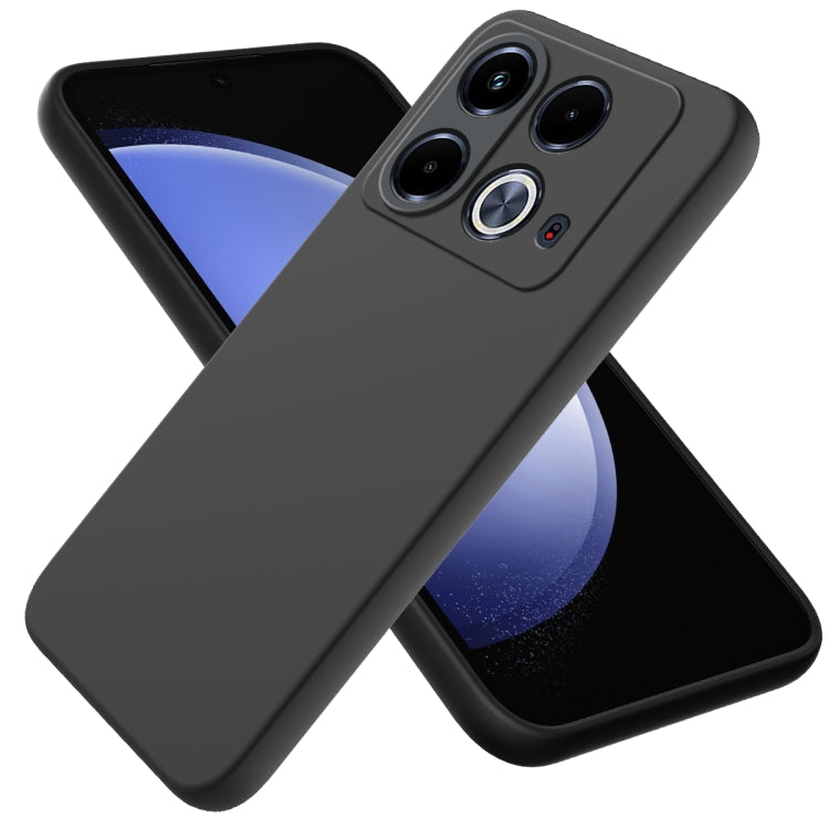 For Infinix Note 40 4G Solid Color Liquid Silicone Dropproof Full Coverage Protective Case(Black) - Infinix Cases by PMC Jewellery | Online Shopping South Africa | PMC Jewellery | Buy Now Pay Later Mobicred