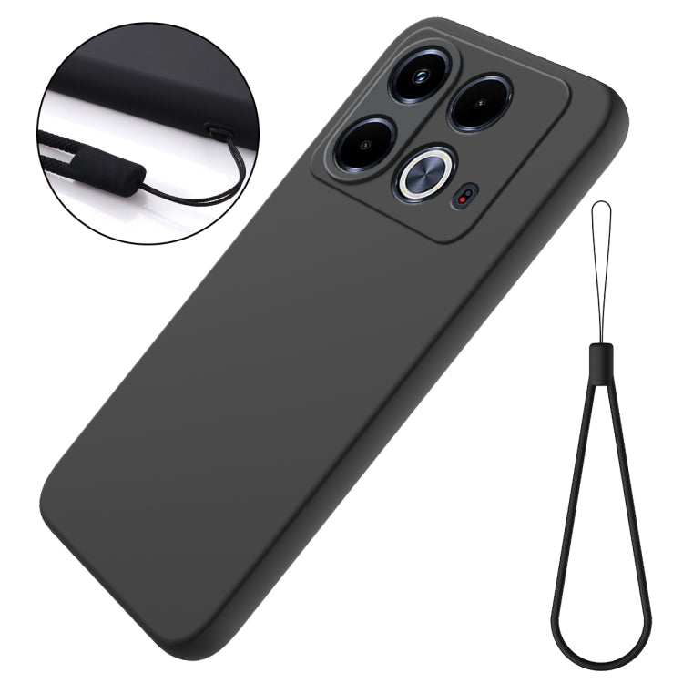 For Infinix Note 40 4G Solid Color Liquid Silicone Dropproof Full Coverage Protective Case(Black) - Infinix Cases by PMC TechLife | Online Shopping South Africa | PMC TechLife | Buy Now Pay Later Mobicred