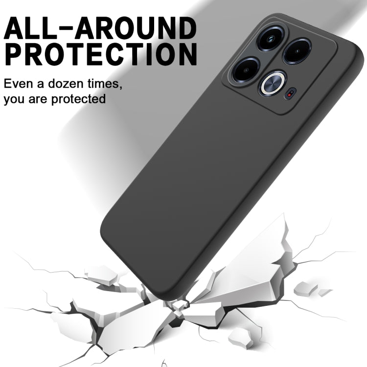 For Infinix Note 40 4G Solid Color Liquid Silicone Dropproof Full Coverage Protective Case(Black) - Infinix Cases by PMC Jewellery | Online Shopping South Africa | PMC Jewellery | Buy Now Pay Later Mobicred