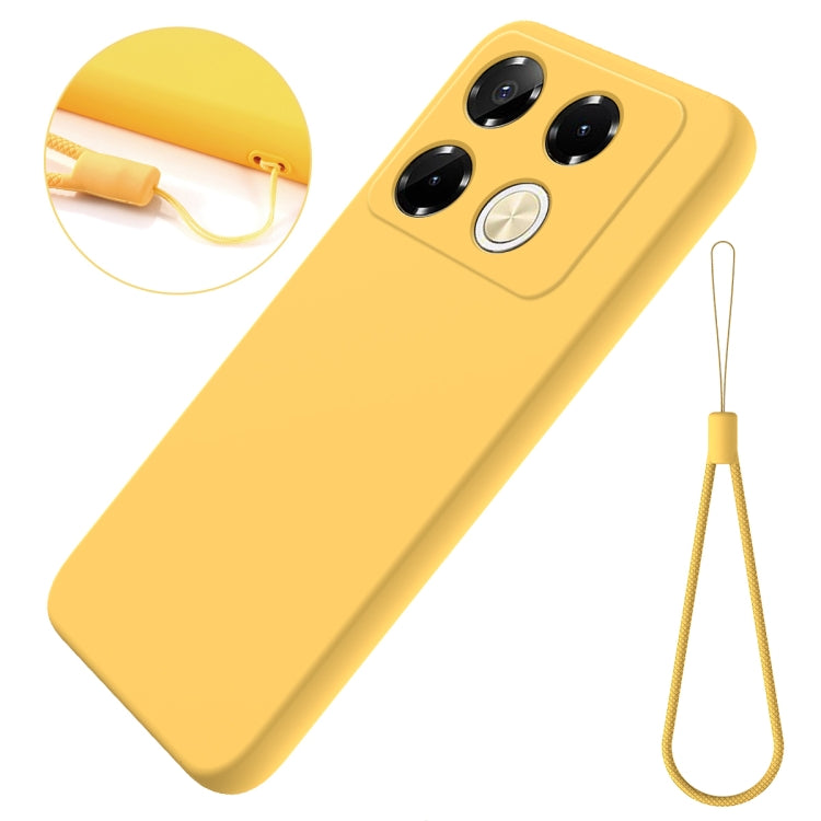 For Infinix Note 40 Pro 4G Solid Color Liquid Silicone Dropproof Full Coverage Protective Case(Yellow) - Infinix Cases by PMC Jewellery | Online Shopping South Africa | PMC Jewellery | Buy Now Pay Later Mobicred