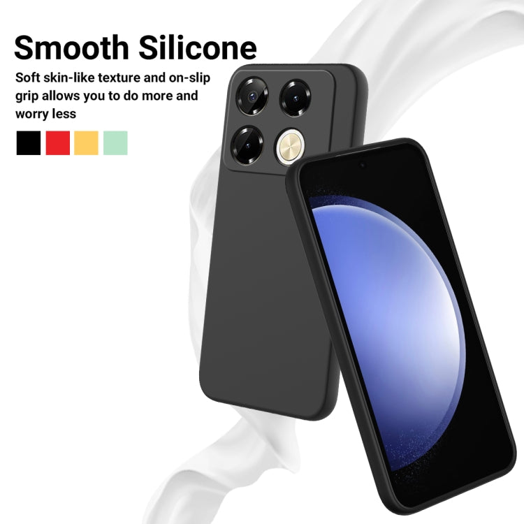 For Infinix Note 40 Pro 4G Solid Color Liquid Silicone Dropproof Full Coverage Protective Case(Black) - Infinix Cases by PMC Jewellery | Online Shopping South Africa | PMC Jewellery | Buy Now Pay Later Mobicred