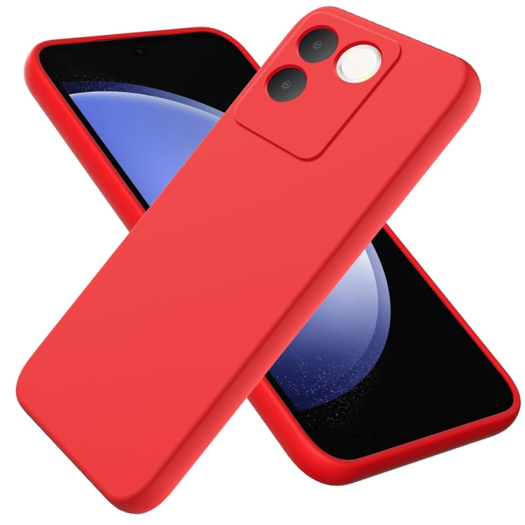 For vivo T2 Pro/S17e/iQOO Z7 Pro Solid Color Liquid Silicone Dropproof Full Coverage Phone Case(Red) - vivo Cases by PMC TechLife | Online Shopping South Africa | PMC TechLife | Buy Now Pay Later Mobicred