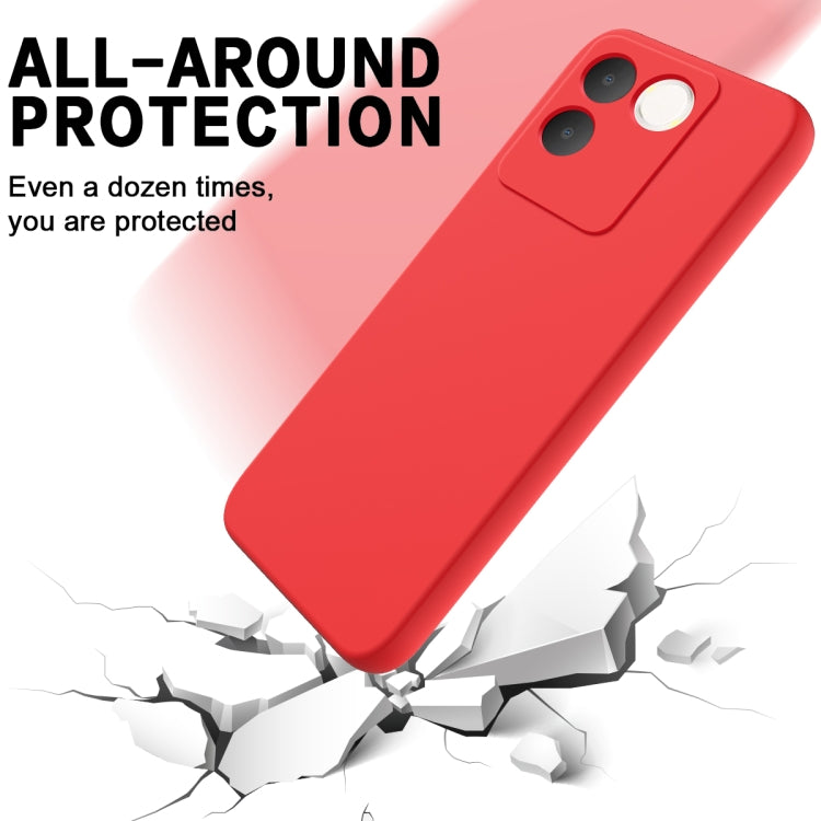 For vivo T2 Pro/S17e/iQOO Z7 Pro Solid Color Liquid Silicone Dropproof Full Coverage Phone Case(Red) - vivo Cases by PMC TechLife | Online Shopping South Africa | PMC TechLife | Buy Now Pay Later Mobicred