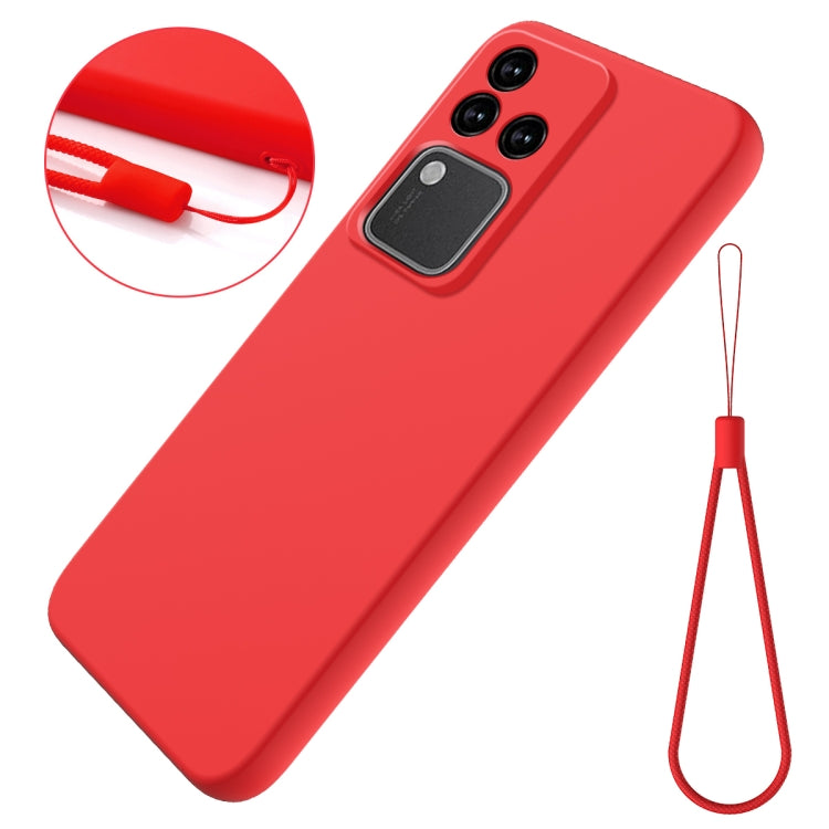 For vivo S18 / S18 Pro / V30 / V30 Pro Solid Color Liquid Silicone Dropproof Full Coverage Protective Case(Red) - S18 Cases by PMC Jewellery | Online Shopping South Africa | PMC Jewellery