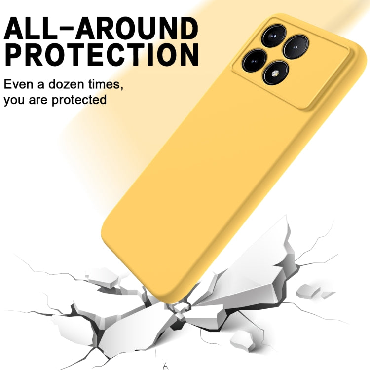 For Xiaomi Poco X6 Pro 5G/Redmi K70E Solid Color Liquid Silicone Dropproof Full Coverage Phone Case(Yellow) - K70E Cases by PMC Jewellery | Online Shopping South Africa | PMC Jewellery | Buy Now Pay Later Mobicred