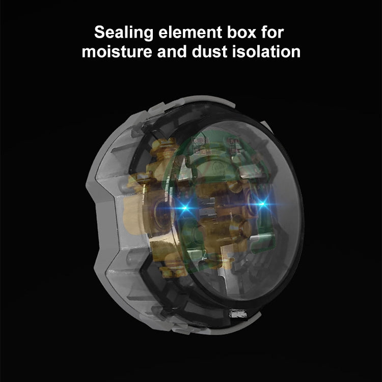 86mm Round LED Tempered Glass Switch Panel, Gray Round Glass, Style:Four Billing Control -  by PMC Jewellery | Online Shopping South Africa | PMC Jewellery | Buy Now Pay Later Mobicred