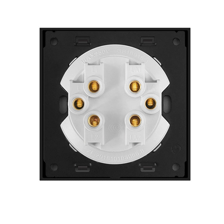 86mm Round LED Tempered Glass Switch Panel, Gray Round Glass, Style:One Open Multiple Control -  by PMC Jewellery | Online Shopping South Africa | PMC Jewellery | Buy Now Pay Later Mobicred
