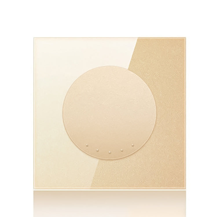 86mm Round LED Tempered Glass Switch Panel, Gold Round Glass, Style:One Open Multiple Control - free shipping - PMC Jewellery - Order now!